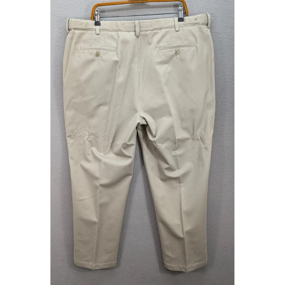 Cabela's Outfitter Series Chino Pants Mens 42x30 Tan Cotton Flat Front Suspender